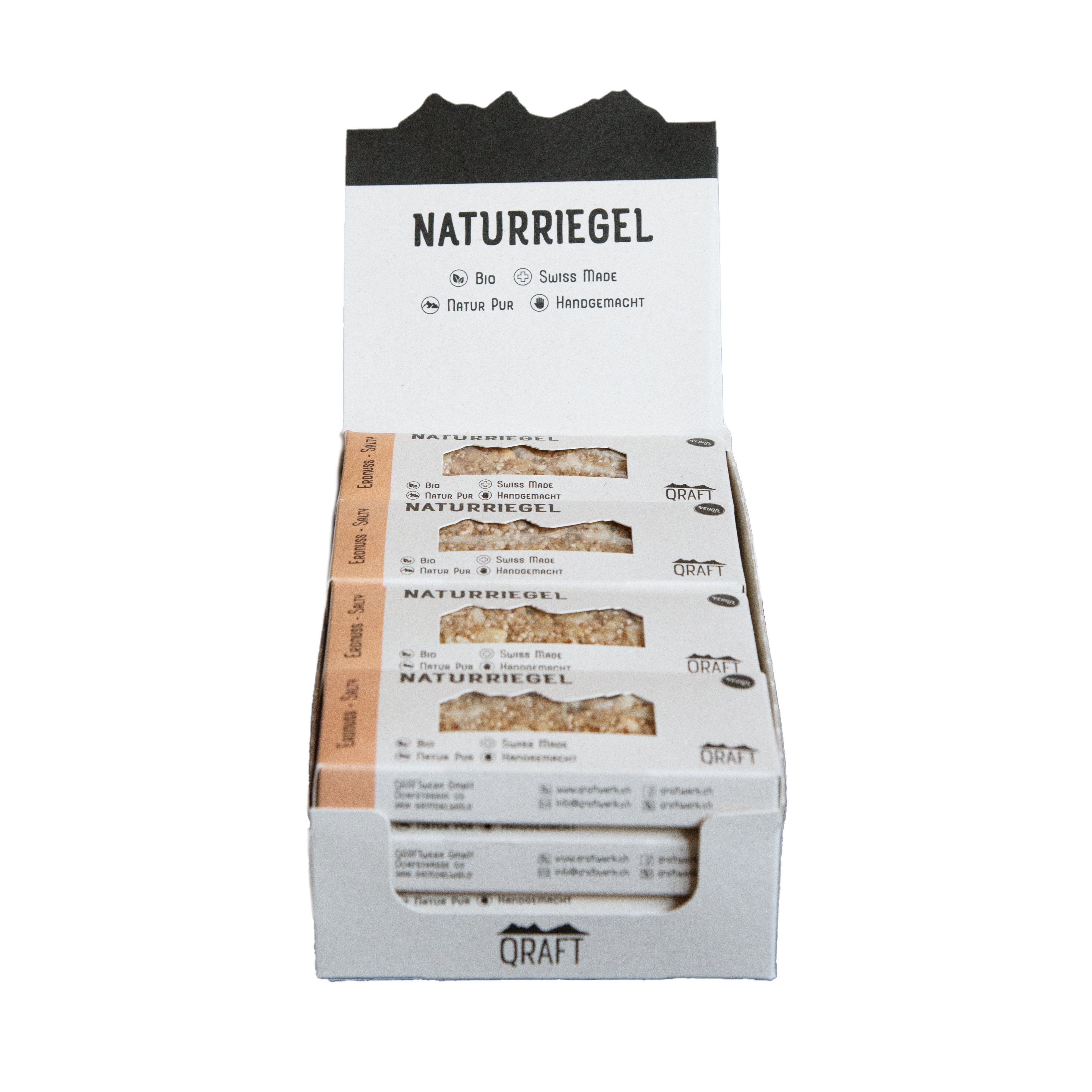 12er-Box Naturriegel Bio Erdnuss Salty